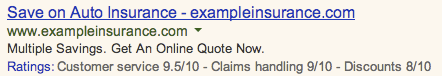 Ad extensions notas do consumidor